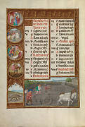 September Calendar Page; Plowing and Sowing; Scorpio