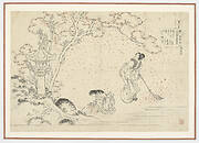 Preparatory drawing for a print in the series Hyakunin isshu uba ge etoki: Nyudo Saki no Dajodaijin