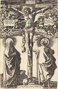 Christ on the Cross with the Virgin and  Saint John