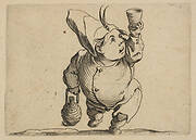 Le Beveur vu de Face (The Drinker Viewed from the Front), from Varie Figure Gobbi, suite appelée aussi Les Bossus, Les Pygmées, Les Nains Grotesques (Various Hunchbacked Figures, The Hunchbacks, The Pygmes, The Grotesque Dwarfs)