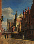 The Marketplace and the Grote Kerk or Parish Church of Saint-Bavo in Haarlem