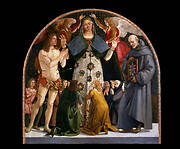 Madonna of Mercy and Saints Sebastian and Bernardino da Siena