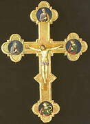 Processioned Cross with Franciscan Saints (recto)