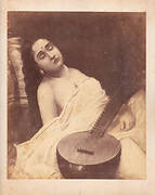 Photograph of the painting of a Malabar Lady with a Veena