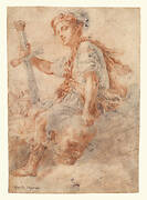 David with the Head of Goliath (recto); Two Studies, one of a Woman (verso)