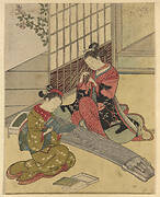 One of the Parlor Series - Girls with a koto