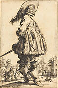 Noble Man with Mantle Trimmed in Fur,  Holding his Hands Behind his Back