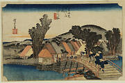 Shinmachi Bridge, Hodogaya, from the series the Fifty-three Stations of the Tokaido (Hoeido edition)