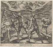 Plate 6: The Giants Attempting to Storm Olympus (Gigantomachia), from Ovid's 'Metamorphoses'