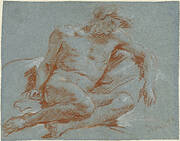 A Seated Male Nude