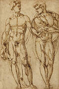 Study of Two Men (recto); Study of the Head of a Bearded Man (verso)