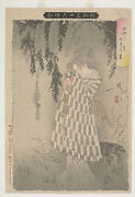 The Ghost of Okiku at Sarayashiki, from the series New Forms of Thirty-six Ghosts