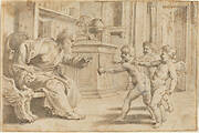 Putti Testing a Man's Perception of Depth