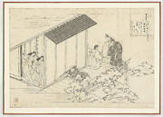 Preparatory drawing for a print in the sereis Hyakunin isshu uba ge etoki: Suo no Naishi