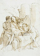 The Holy Family with Saint John (recto); Sketches for 'Sole figure vestite' (verso)