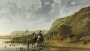 River Landscape with Two Horsemen