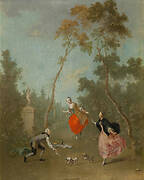 Lady on a Swing - Gallant Scene in the Park I