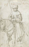 Kaiser Maximilian I in travel dress on horseback