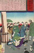 The Carpenter Hanshichi of Fukagawa Seizes His Daughter's Attacker