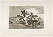 Plate 1 from 'The Tauromaquia': The way in which the ancient Spaniards hunted bulls on horseback in the open country