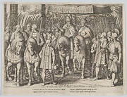 Plate 3: Charles V Crowned Emperor entering Rome with the Pope, from the Triumphs of Charles V