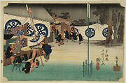 Early Department from a Daimyo's Inn, Seki, from the series the Fifty-three Stations of the Tokaido (Hoeido edition)