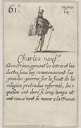 Charles neuf.-e / Bon Prince..., from 'Game of the Kings of France' (Jeu des Rois de France)