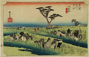 A Horse Fair, Chiriu, from the series the Fifty-three Stations of the Tokaido (Hoeido edition)