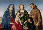 Madonna and Child with a Holy Female Martyr, Saint Francis of Assisi and the Donor