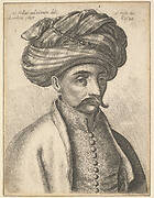 Head and shoulders of a Turk, with a moustache and a large turban