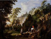 Landscape with Shepherds and a Figure on Horseback