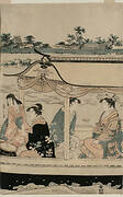 Women in a Pleasure Boat on the Sumida River