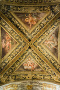 The view of the crossing vault above the presbytery sacred place