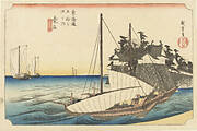 Fifty-Three Stations of the Tokaido Hoeido Edition “Kuwana (Shichiri Ferry Crossing)”