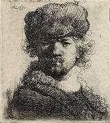 Self-Portrait in a Heavy Fur Cap