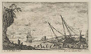 Plate 1: seaport with ships, from 'Seascapes' (Paysages maritimes)