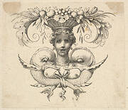 Tail-piece: Woman's Head (Cul-de-lampe: Buste de femme)