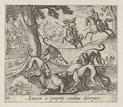 Plate 26: Actaeon Killed by His Dogs (Actaeon a proprÿs canibus discerpitur), from Ovid's 'Metamorphoses'