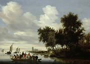 River Landscape with Ferry