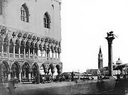 Venice. Photograph from a glass negative after Daguerreotype (c.1846-1852), owned by The Ruskin Museum, Coniston. The Ducal Palace and the Piazzetta